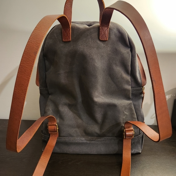 Madewell Charleston Navy Blue Canvas Backpack - Picture 12 of 13